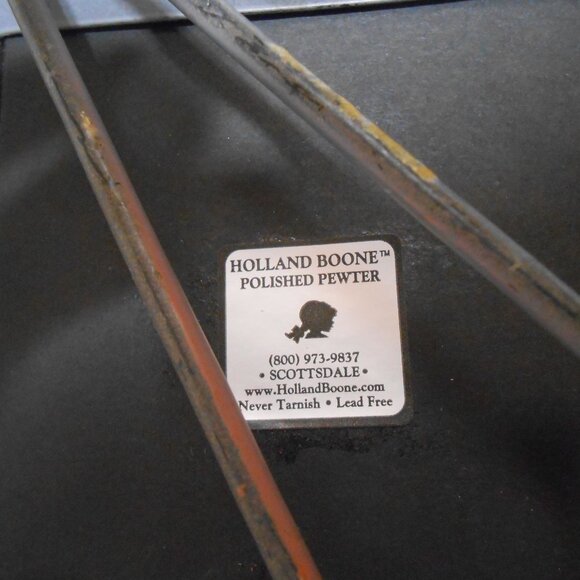 VTG HOLLAND BOONE POLISHED PEWTER LEAD FREE PICTURE FRAME HOLDS 4X6" PHOTO GLASS - Picture 5 of 12